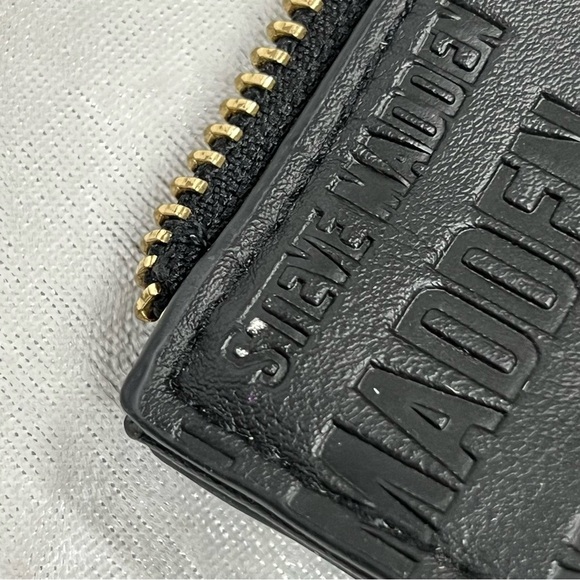 Steve Madden Black Floral Logo Printed Chain Strap Crossbody Roses Shoulder Bag - Picture 15 of 15